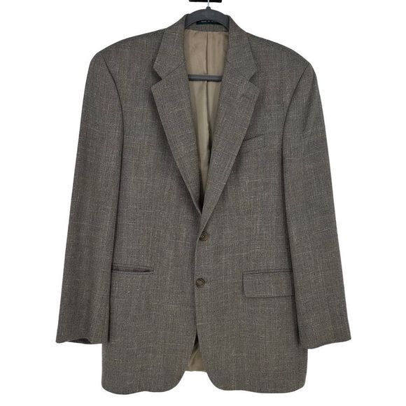 Vintage Ralph Lauren Men’s Sport Coat 40 Tall Silk Wool Jacket Made in Canada - Picture 1 of 11